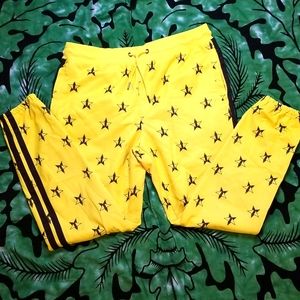 Jeffree Star Cosmetics Yellow and Black Joggers/Track Suit Pants XL